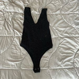 Black shimmery bodysuit